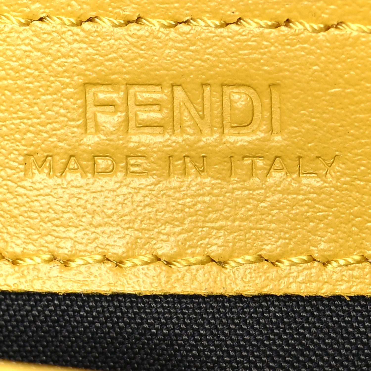 Fendi Vitello Cruise F is Fendi Bi-Color FF 1974 Embossed Continental Envelope Wallet Maya Black Sunflower 7 of 8