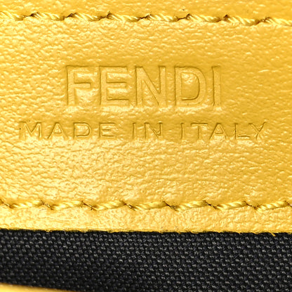 Fendi Vitello Cruise F is Fendi Bi-Color FF 1974 Embossed Continental Envelope Wallet Maya Black Sunflower 7 of 8