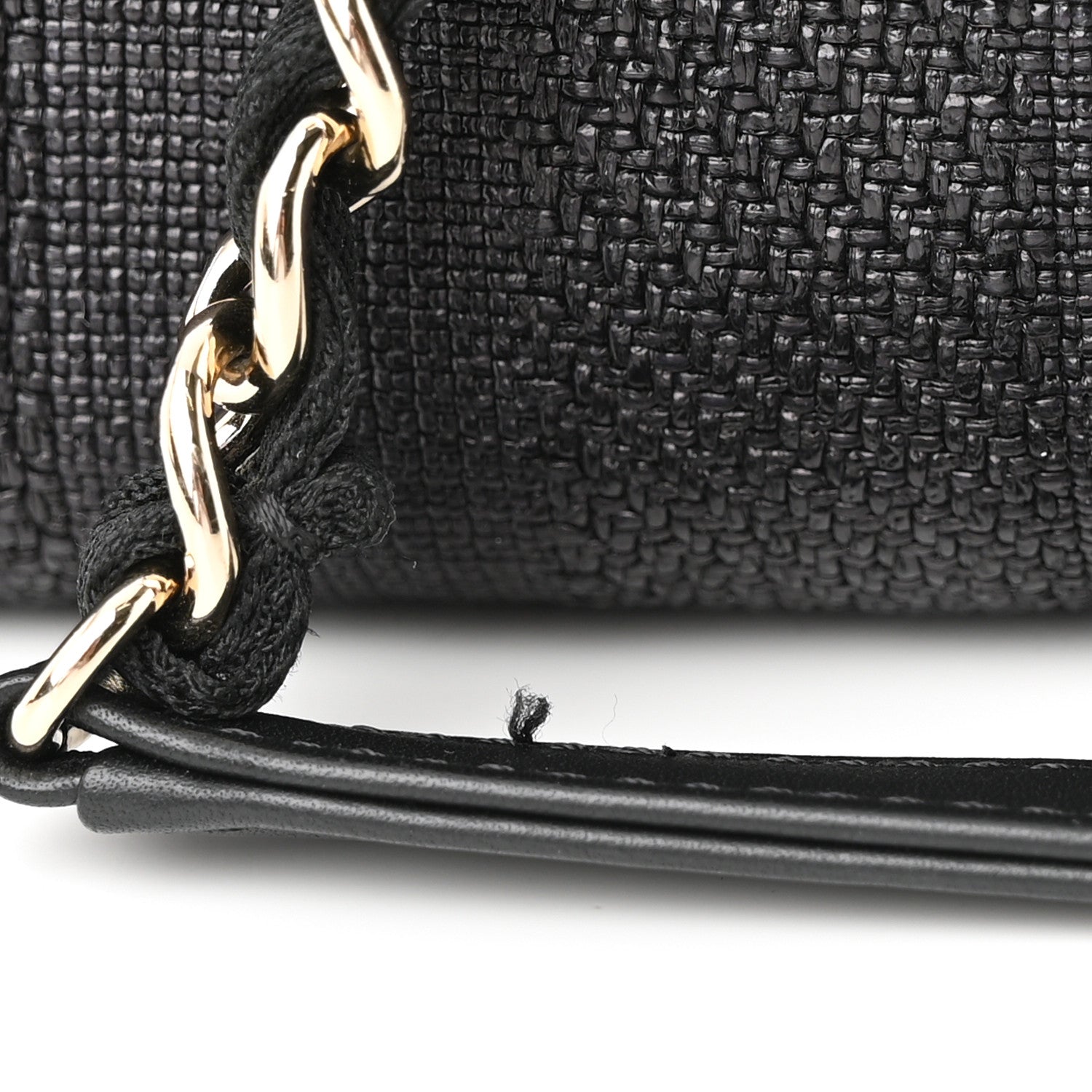 Chanel Mixed Fibers Calfskin Striped Medium Deauville Tote Black 11 of 11
