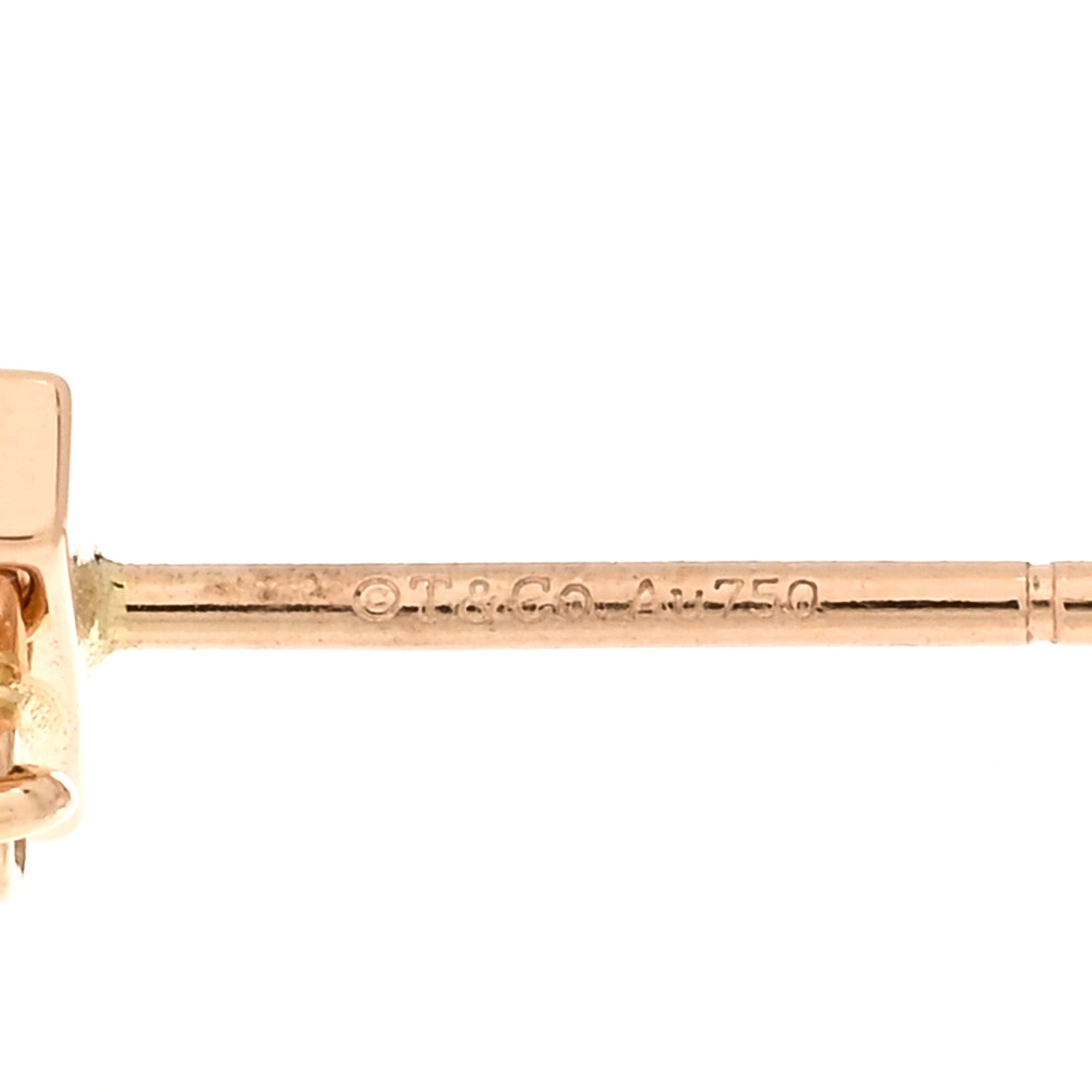 Tiffany 18K Rose Gold T Bar Earrings 4 of 5