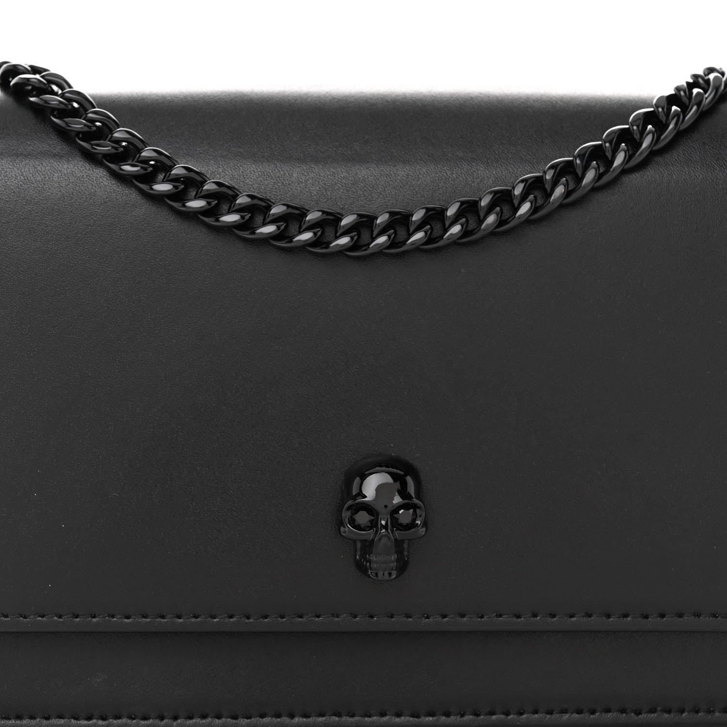 Alexander McQueen Calfskin Skull Small Crossbody Bag Black 9 of 11