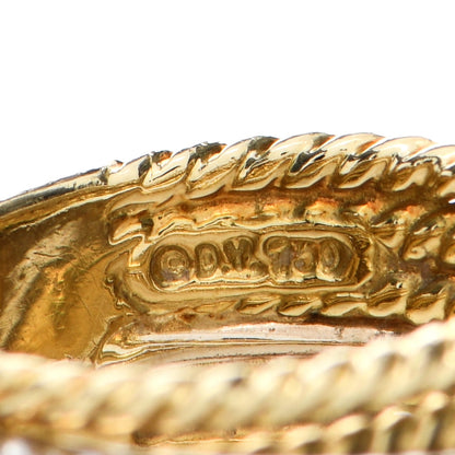 David Yurman 18K Yellow Gold Diamond 11mm Wide Crossover Ring 51 5.75 4 of 4