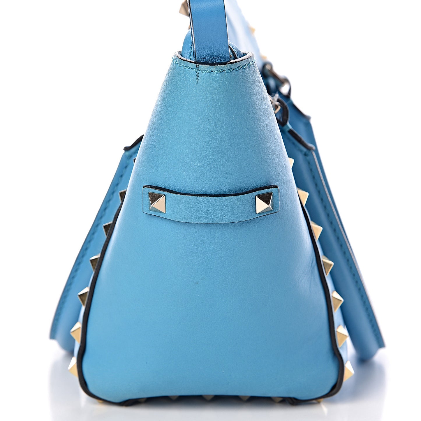 Vitello Mini Rockstud Double Handle Tote Parrot