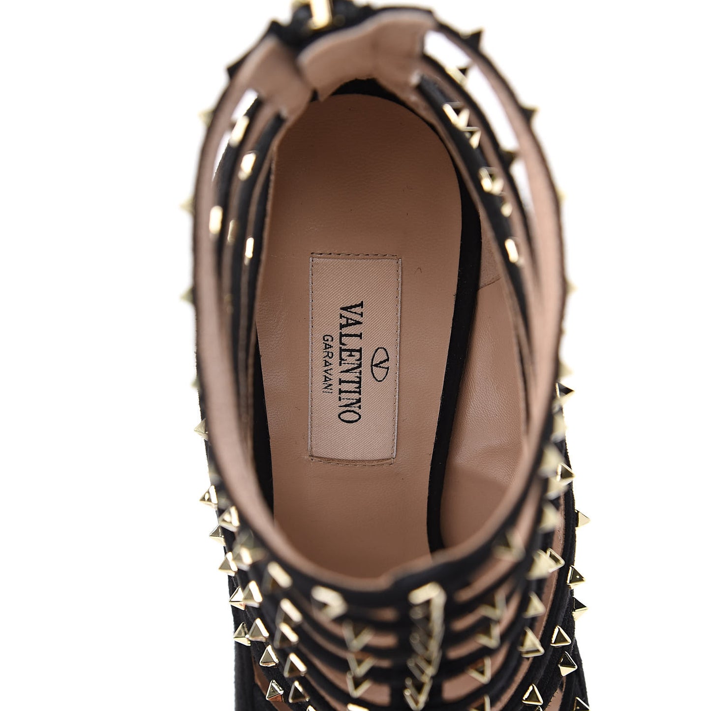 Suede Lovestud Caged 105mm Pumps 37 Black