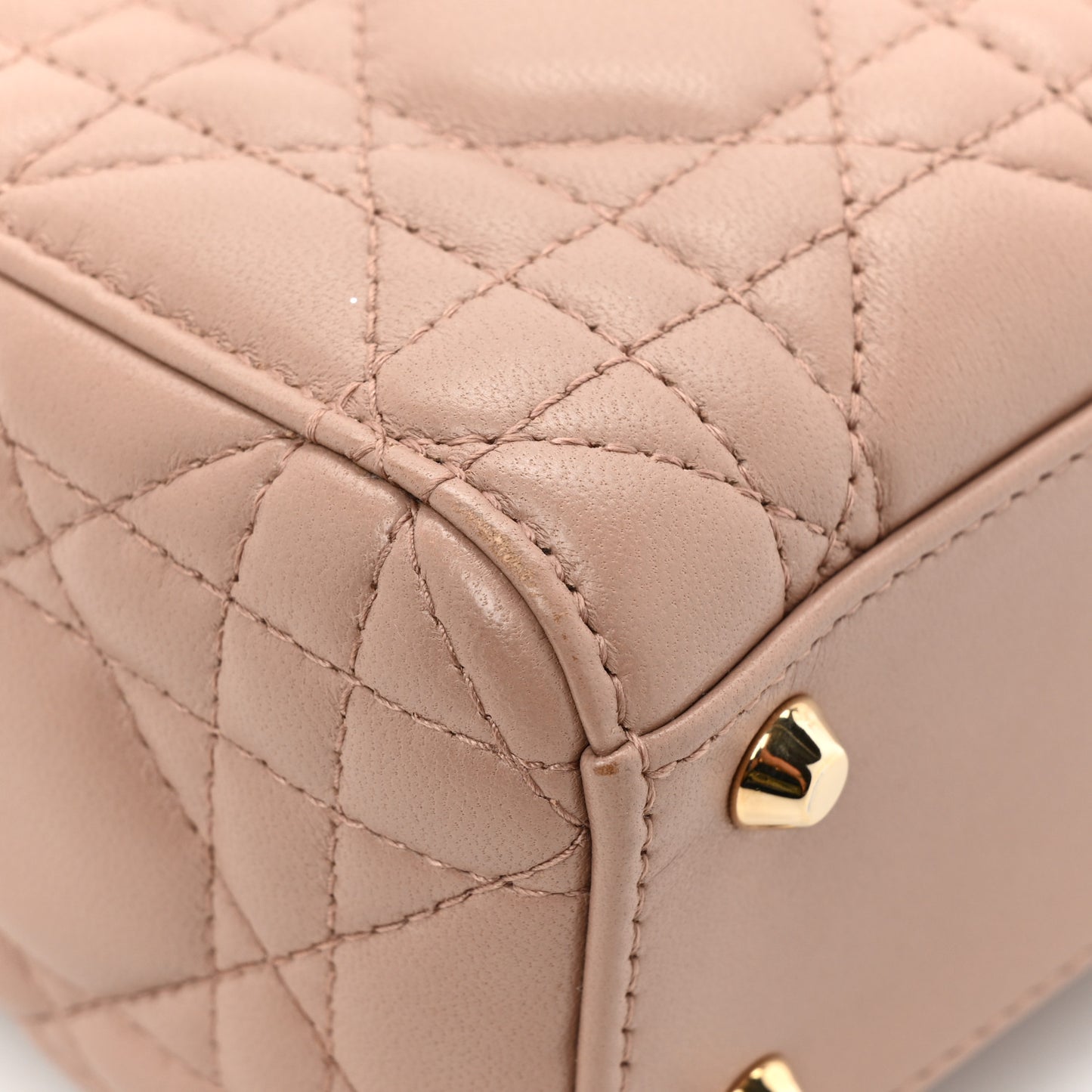 Lambskin Cannage Mini Lady Dior Fard