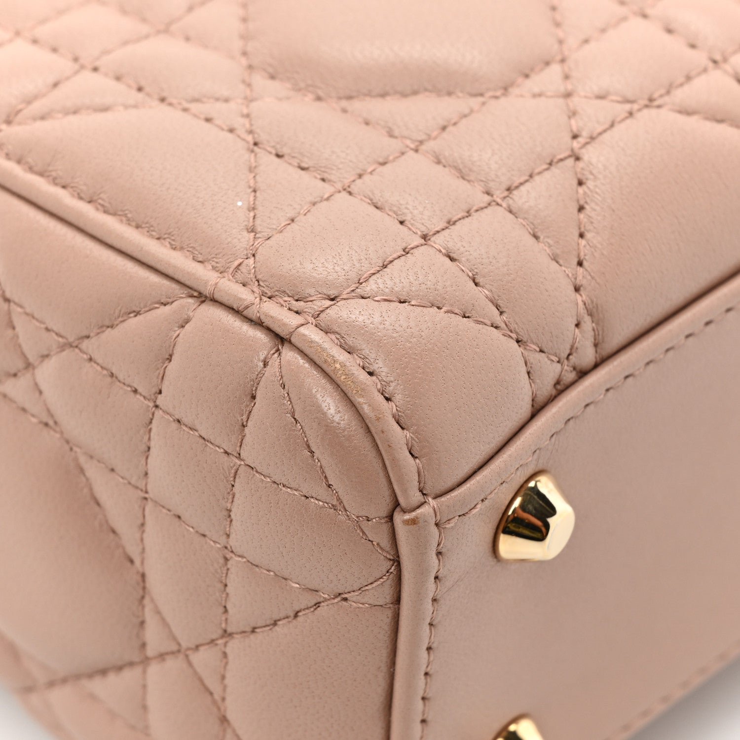 Christian Dior Lambskin Cannage Mini Lady Dior Fard 13 of 14