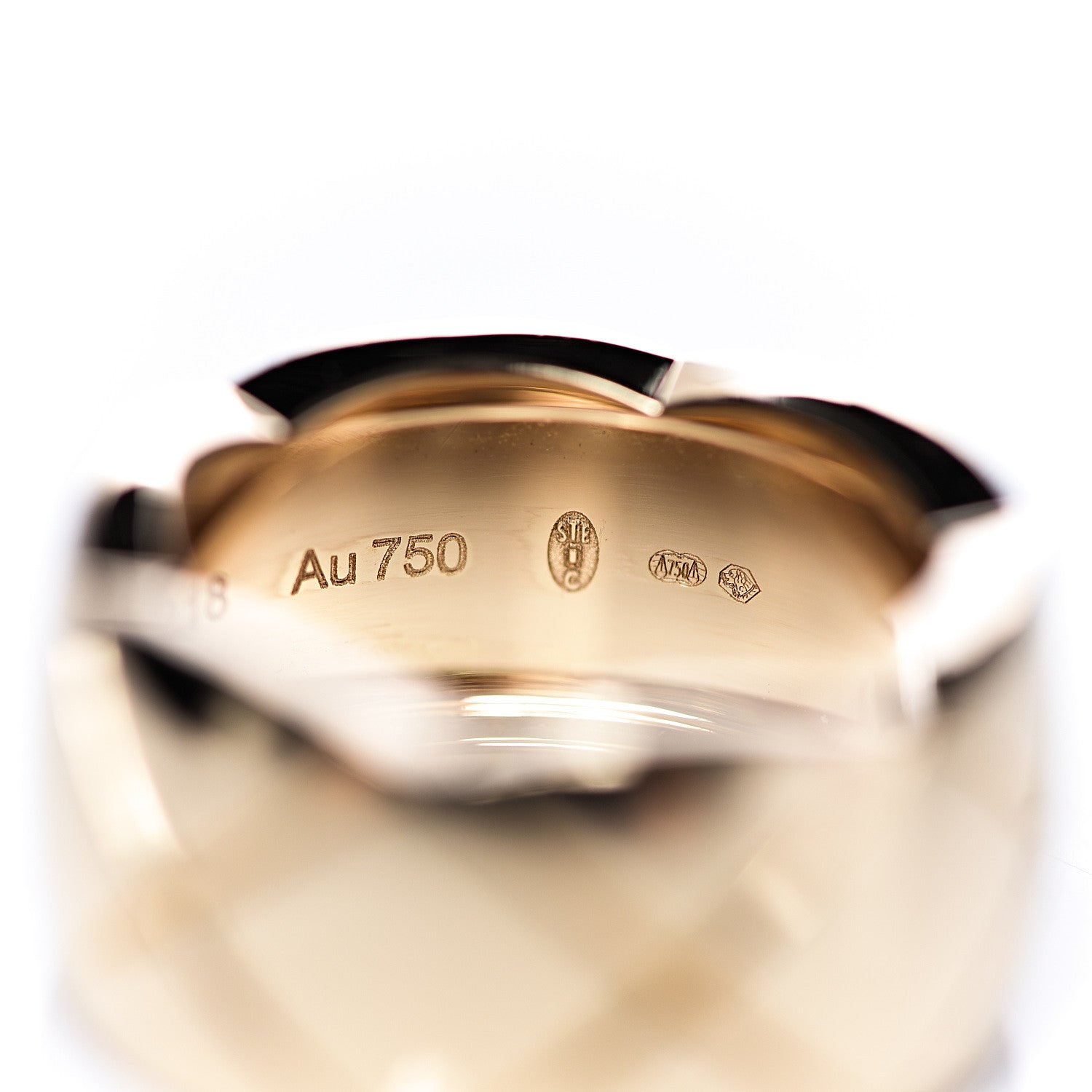 Chanel 18K Yellow Gold Medium Coco Crush Ring 51 5.75 6 of 7