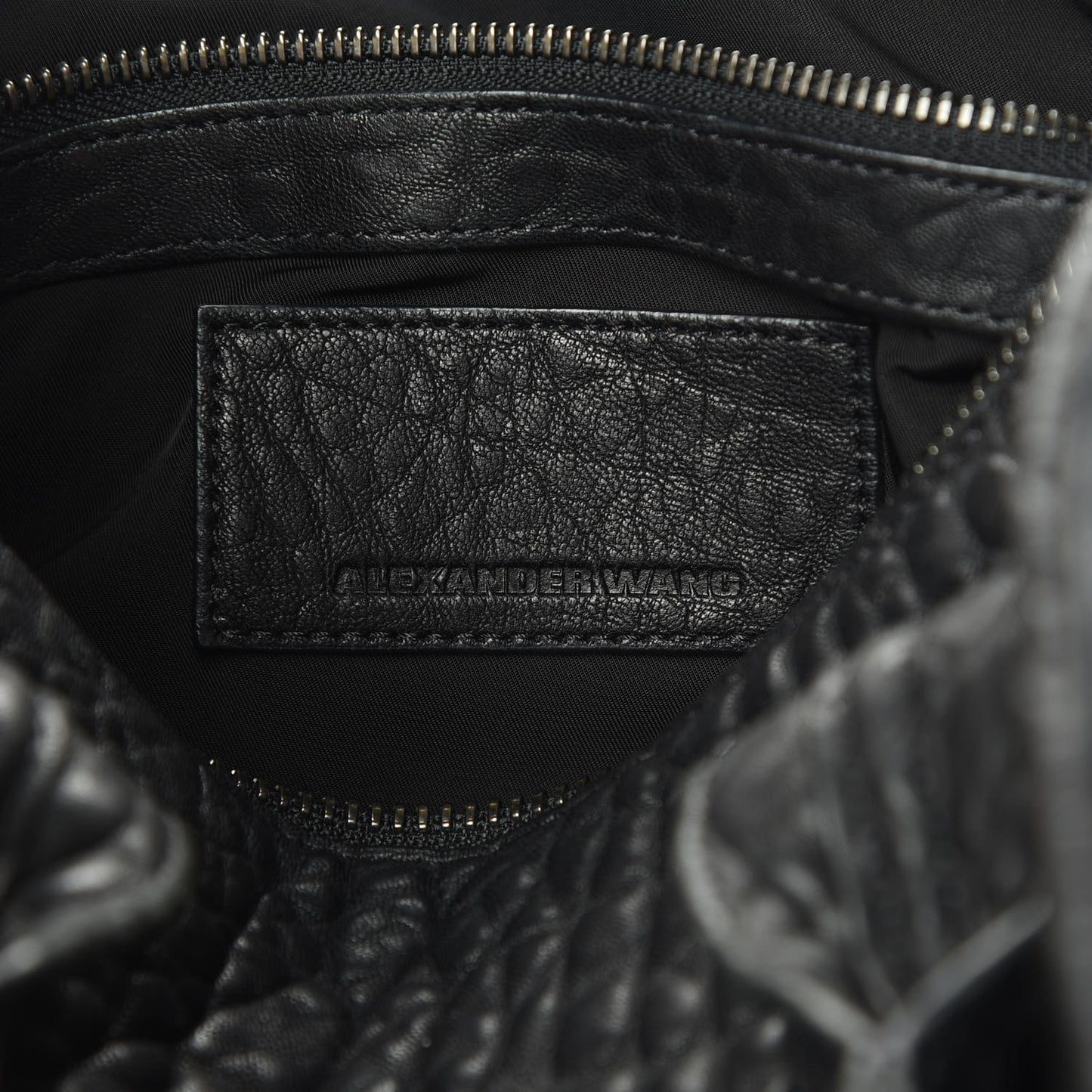 Pebbled Lambskin Rocco Black Nickel Hardware
