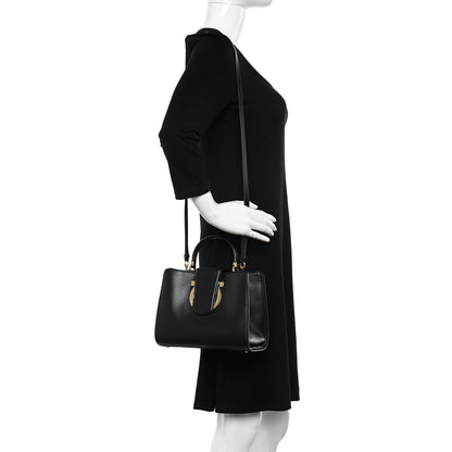 Salvatore Ferragamo Calfskin Thea Top Handle Bag Black 2 of 11