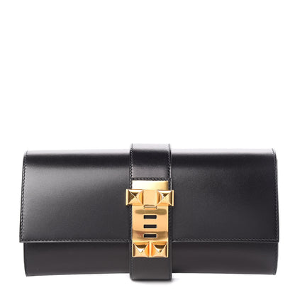 Hermes Tadelakt Medor 23 Clutch Black 1 of 8