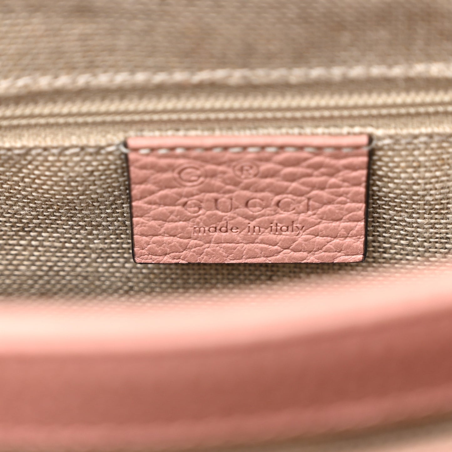 Dollar Calfskin Interlocking G Top Handle Shoulder Bag Soft Pink