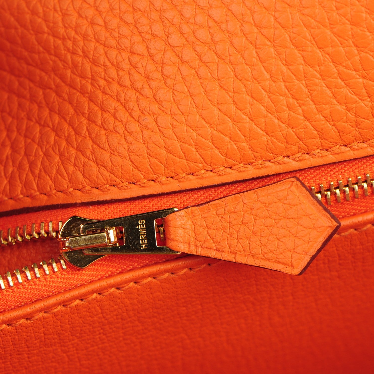 Hermes Taurillon Clemence Kelly Retourne 35 Orange 11 of 26