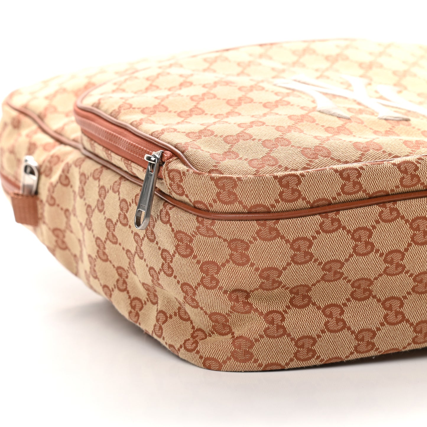 X MLB GG Monogram NY Yankees Medium Backpack Beige Ruggine Ivory