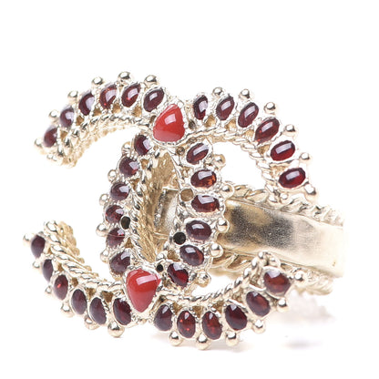Chanel Enamel CC Ring 6 Red Gold 2 of 6
