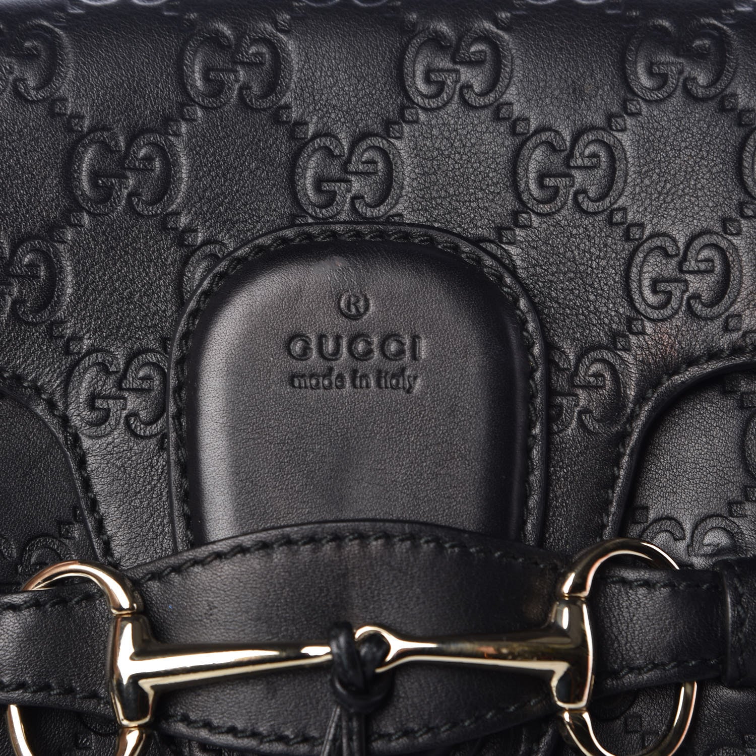 Gucci Guccissima Large Emily Chain Shoulder Bag Black 8 of 13