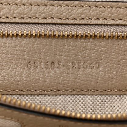 Gucci GG Supreme Monogram Textured Dollar Calfskin Web Medium Ophidia Shopping Tote Beige Mystic White Oatmeal 7 of 11