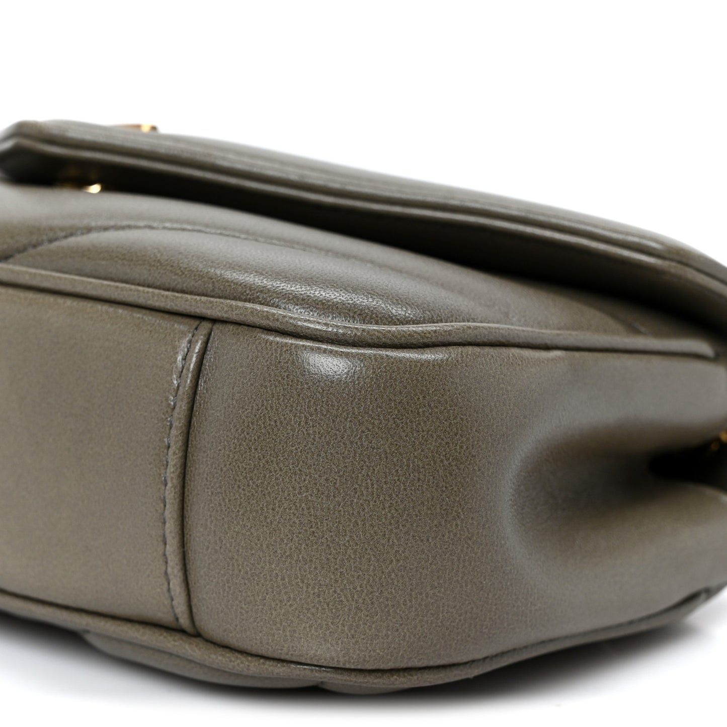 Lambskin Chevron Quilted Mini LouLou Dark Strong Moss