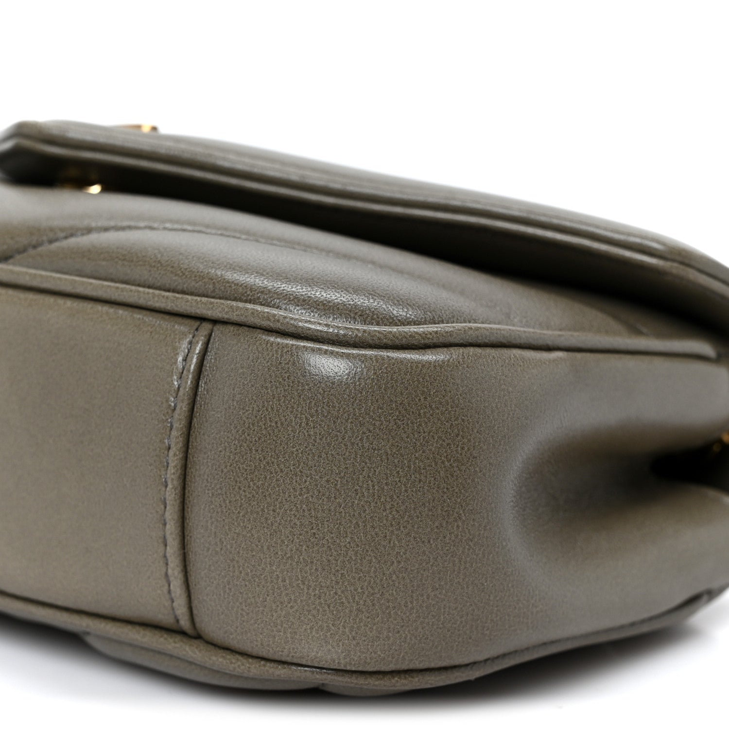 Saint Laurent Lambskin Chevron Quilted Mini LouLou Dark Strong Moss 14 of 14