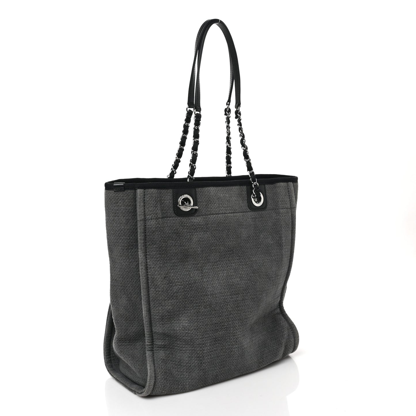 Canvas Mini Deauville Tote Dark Grey