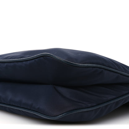 Prada Tessuto Nylon Saffiano Flat Messenger Bag Blue 12 of 12