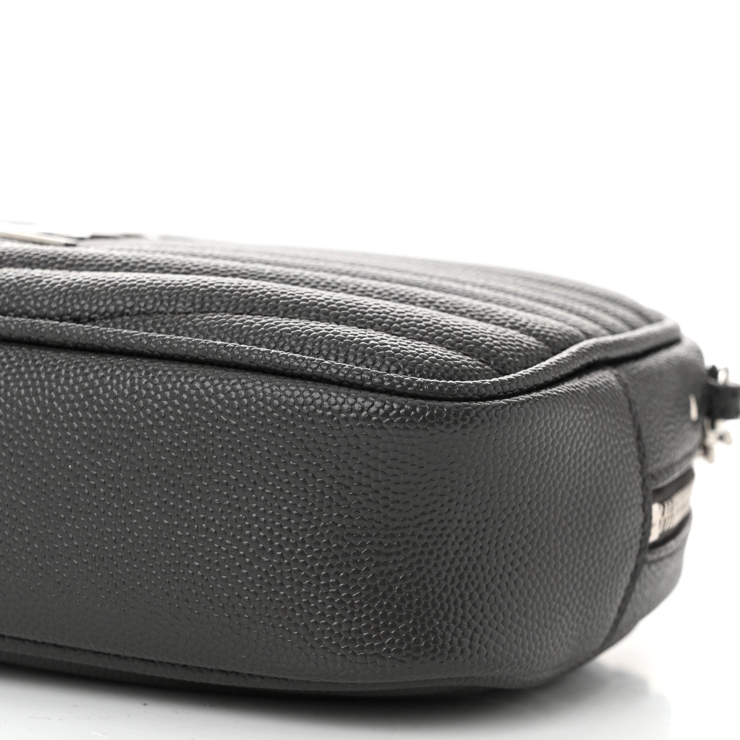 Saint Laurent Grain De Poudre Matelasse Monogram Mini Lou Camera Bag Asphalt 10 of 10