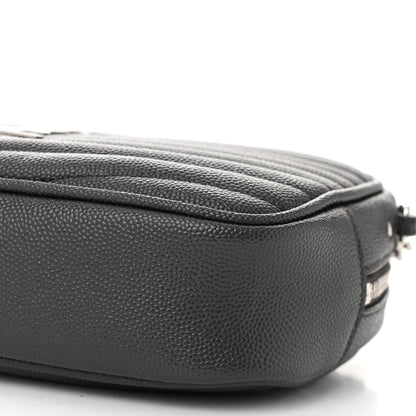 Saint Laurent Grain De Poudre Matelasse Monogram Mini Lou Camera Bag Asphalt 10 of 10