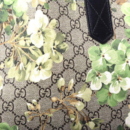 Gucci GG Supreme Monogram Blooms Medium Reversible Tote Beige New Military Black 11 of 11
