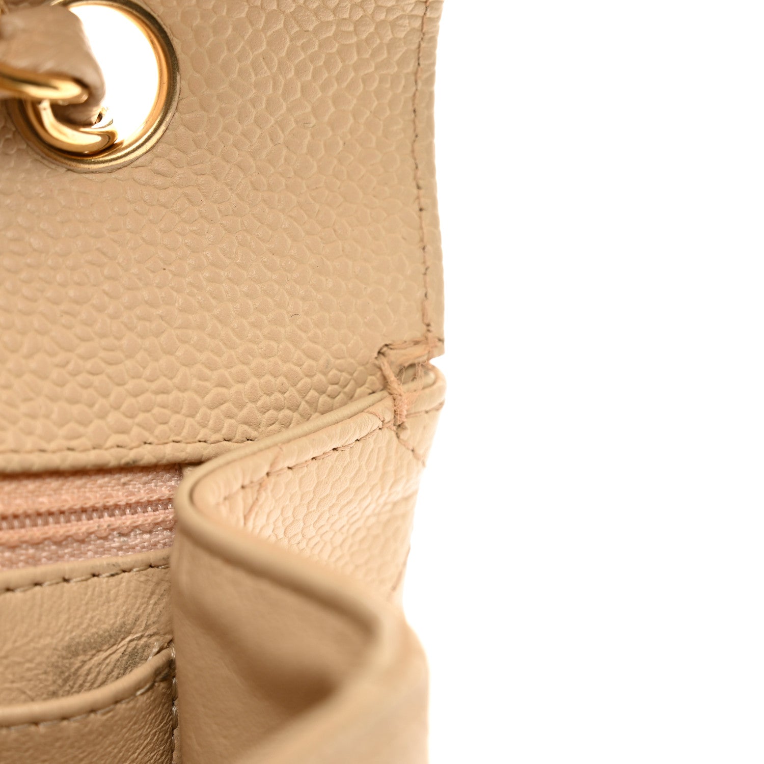 Chanel Caviar Quilted Jumbo Single Flap Beige 11 of 13