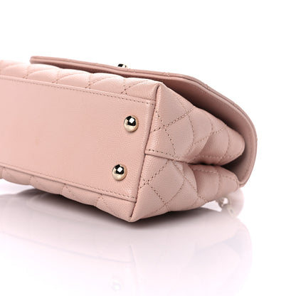 Chanel Caviar Quilted Extra Mini Coco Handle Flap Light Pink 9 of 10