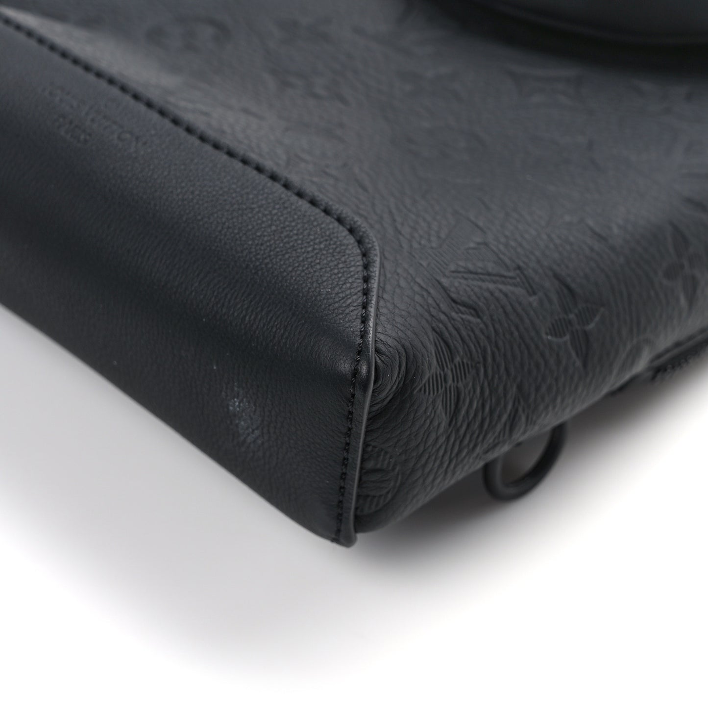 Calfskin Shadow Monogram Duo Slingbag Black