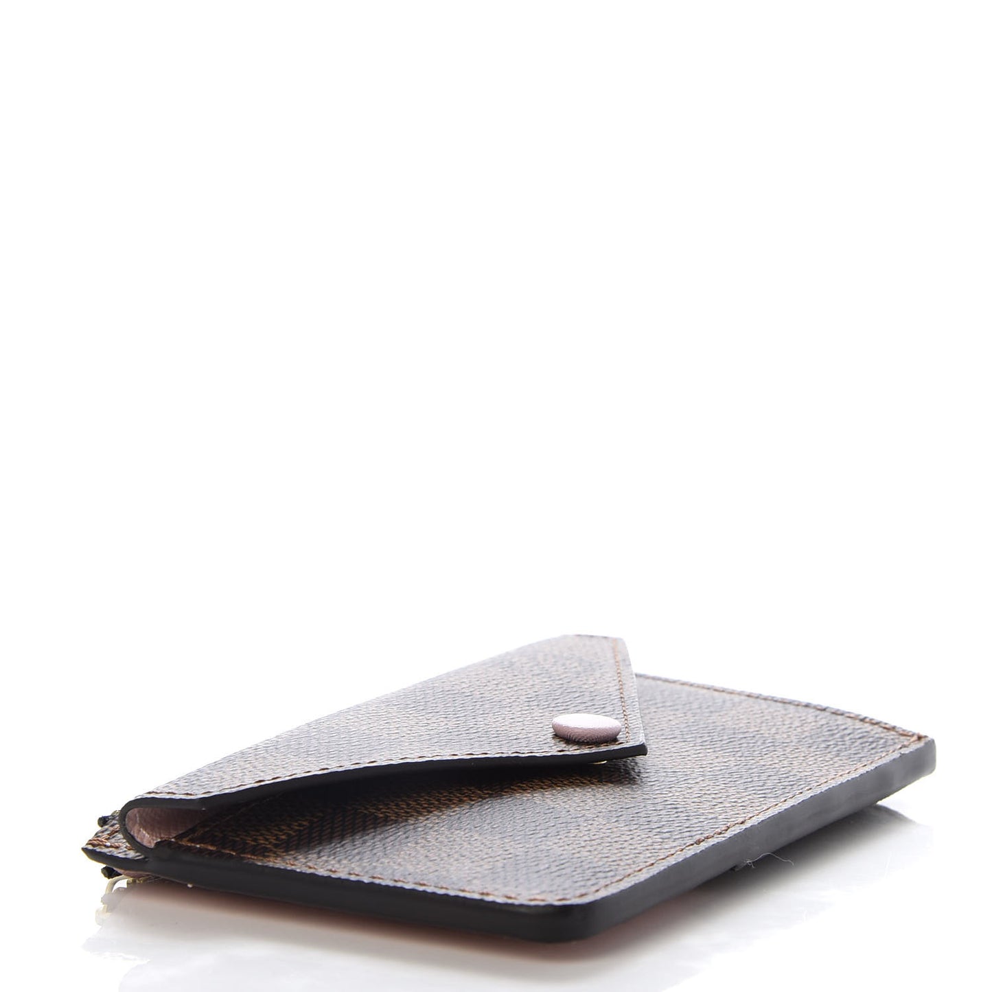 Damier Ebene Recto Verso Card Holder Rose Ballerine