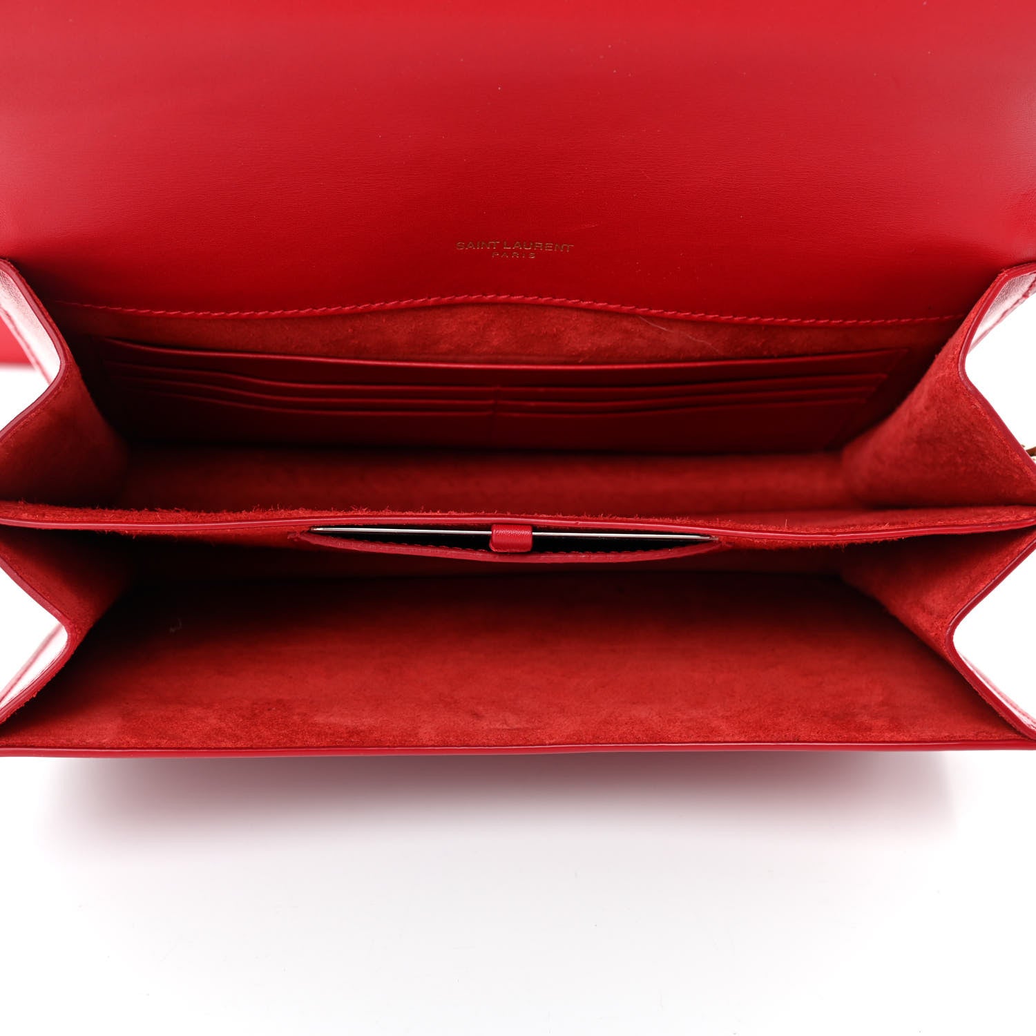 Saint Laurent Smooth Calfskin Zoe Chain Bag Eros Red 6 of 6