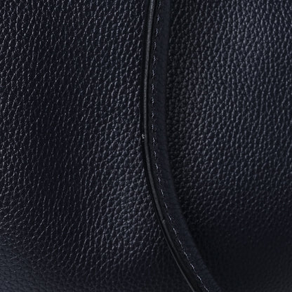 Alexander McQueen Pebbled Calfskin Large Skull Padlock Zip Around Tote Navy 17 of 17