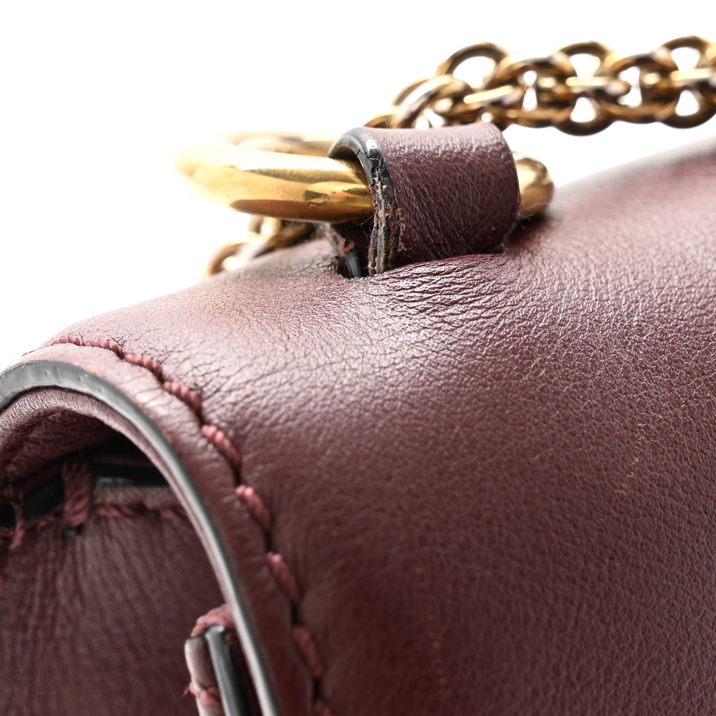 Vitello Medium Glam Lock Rockstud Flap Rubin