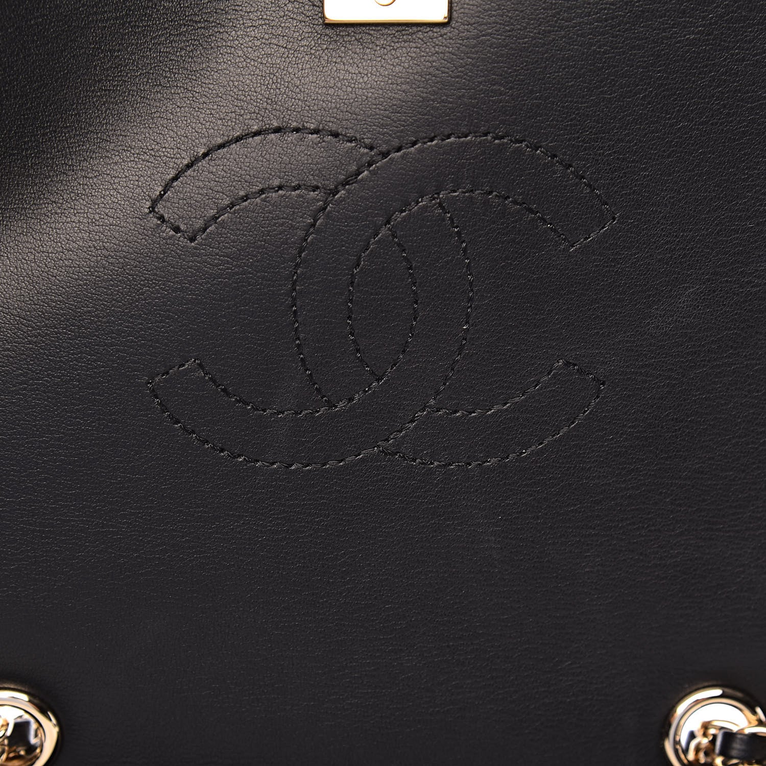 Chanel Calfskin Chevron Quilted Mini Statement Flap Black 8 of 14