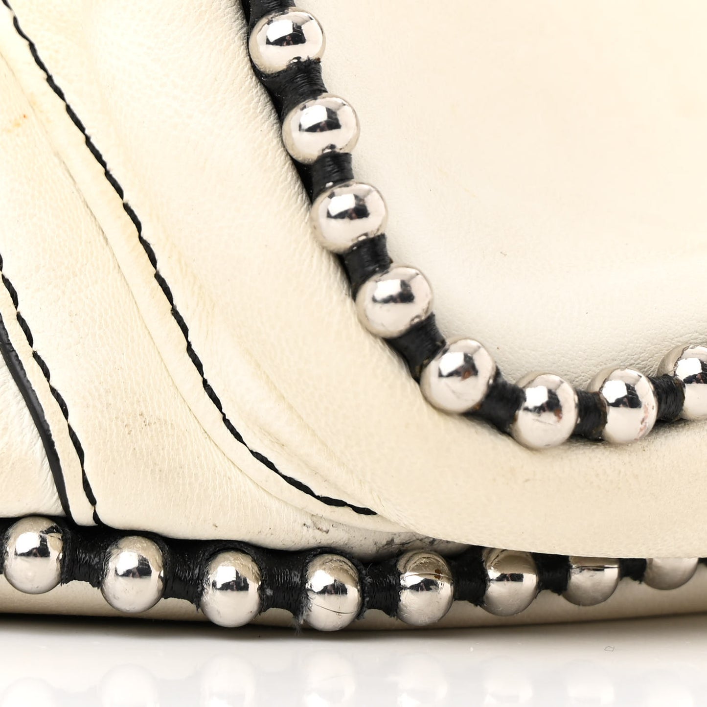 Lambskin Attica Studded Belt Bag White