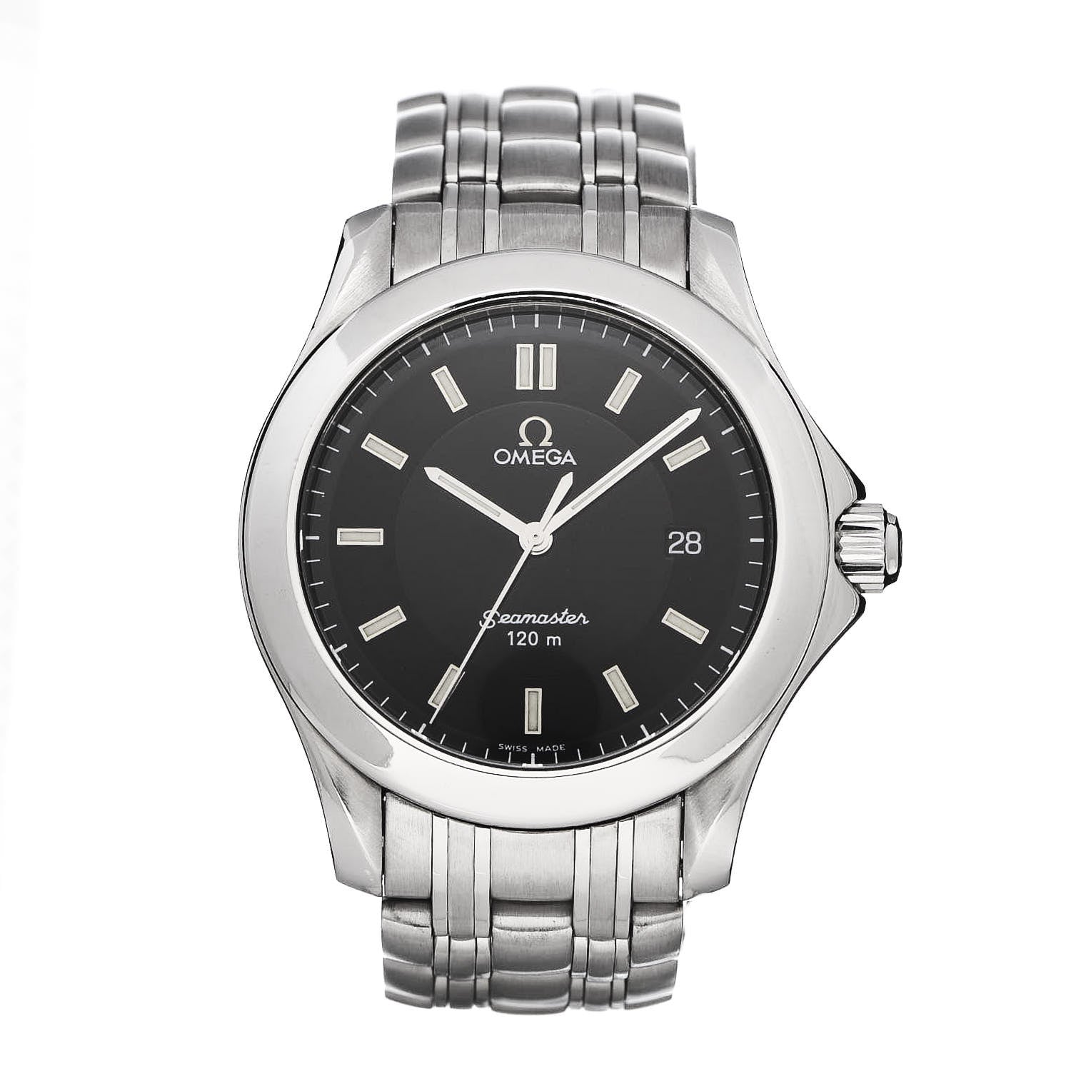 Omega Stainless Steel 36mm Seamaster Quartz Watch Black 2511.52 1 of 8