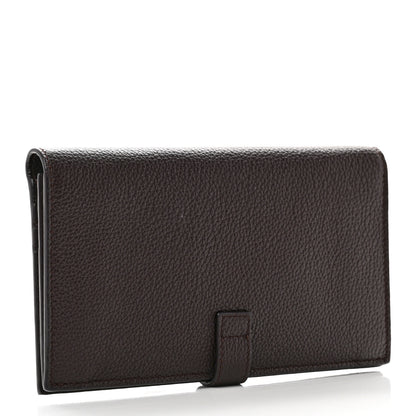 Saint Laurent Grained Calfskin Souple Thin Wallet Amaranto 4 of 9