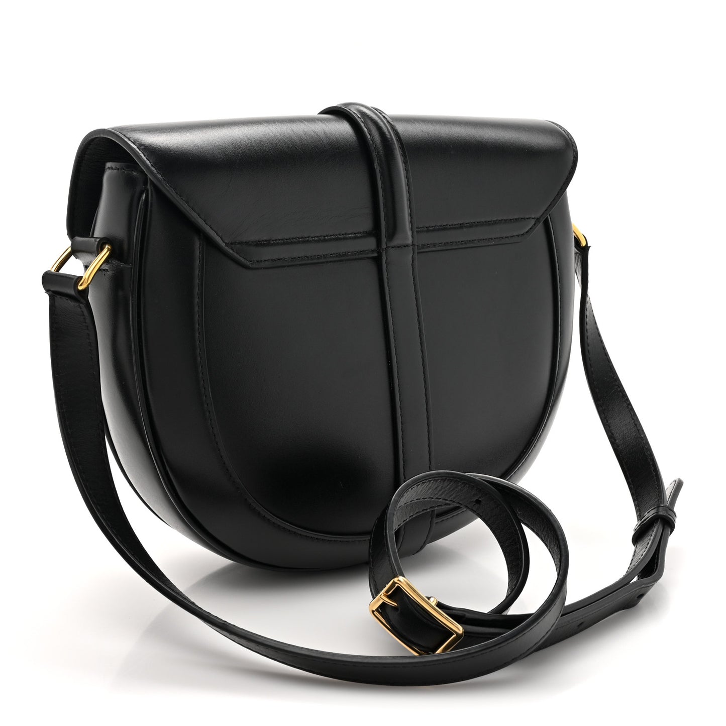 Satinated Calfskin Medium Besace 16 Black