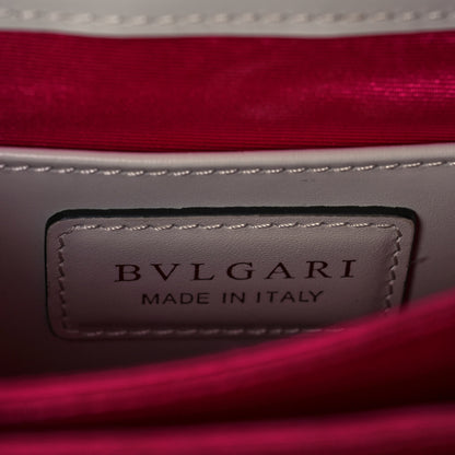 Bulgari Calfskin Serpenti Forever Top Handle White 5 of 11