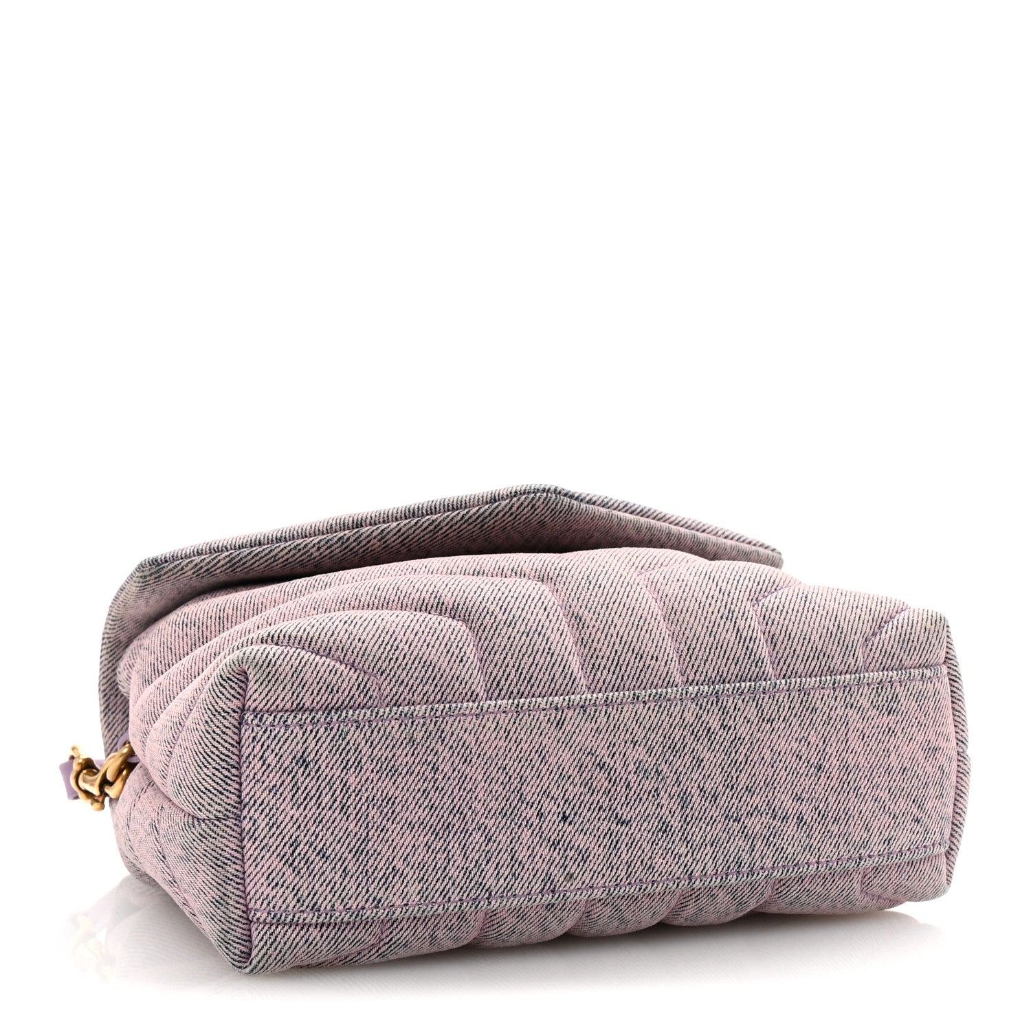 Saint Laurent Denim Y Quilted Monogram Toy Loulou Crossbody Bag Bleached Lilac 4 of 9