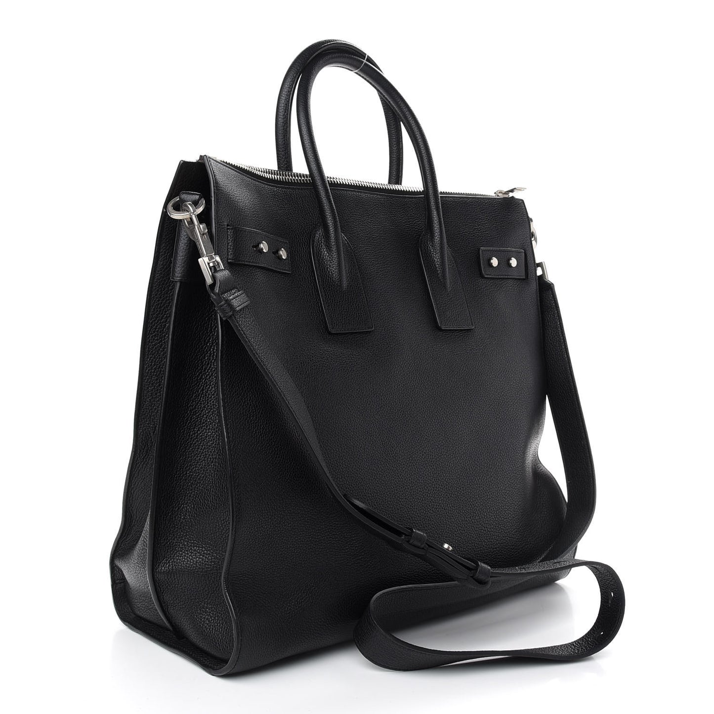 Grained Calfskin Sac De Jour Souple North South Tote Black
