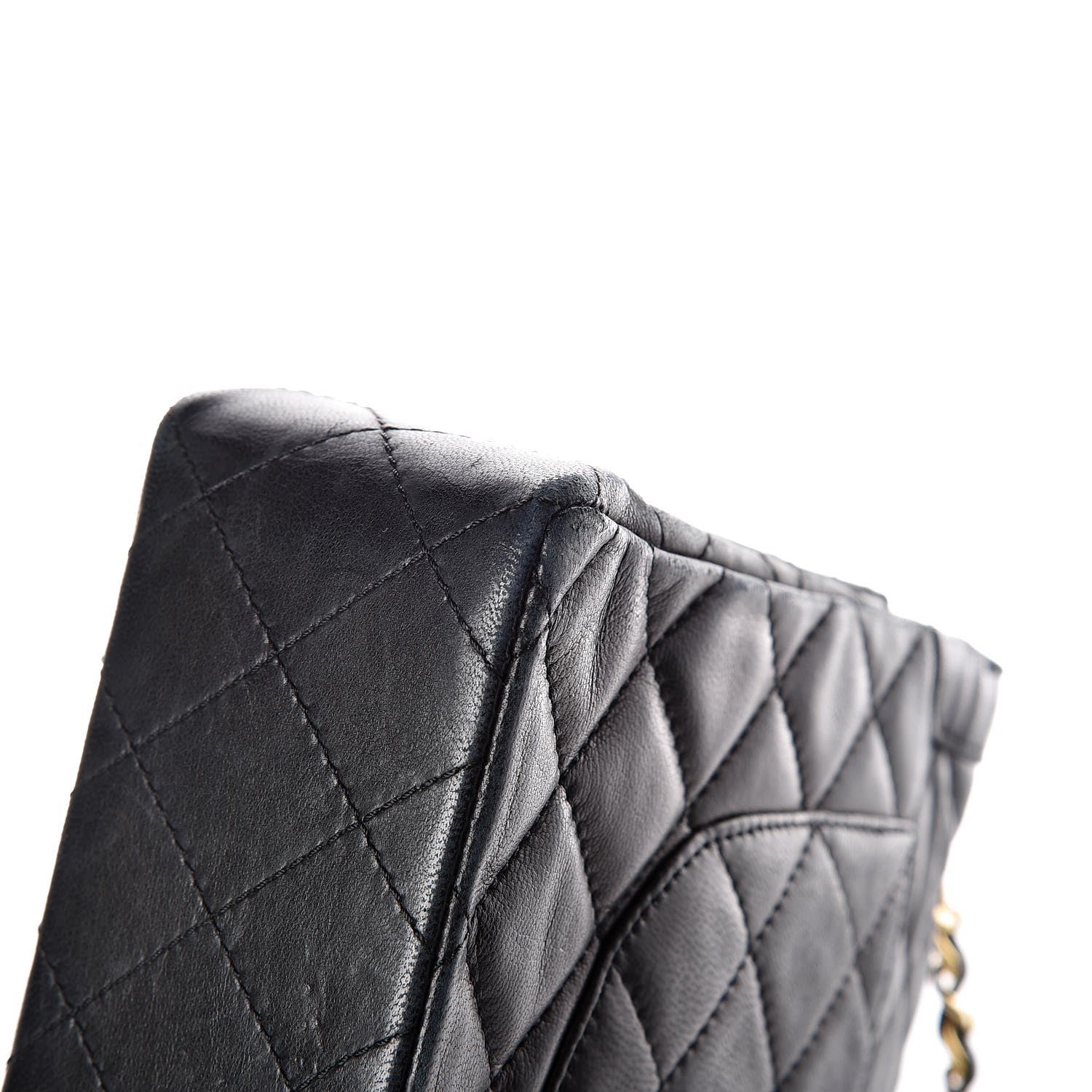 Chanel Lambskin Quilted Medium Double Flap Black 12 of 17