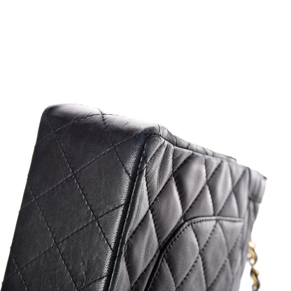 Chanel Lambskin Quilted Medium Double Flap Black 12 of 17