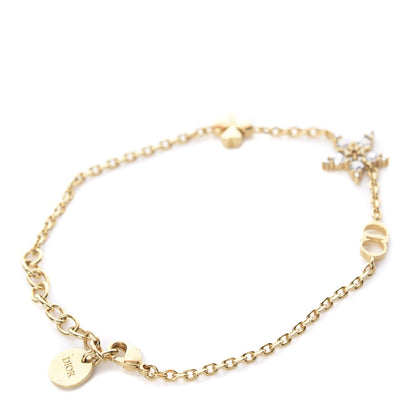 Christian Dior Crystal Star Charms Bracelet Set Gold 4 of 8