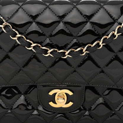 Chanel Patent Quilted Medium Double Flap Black 8 of 15