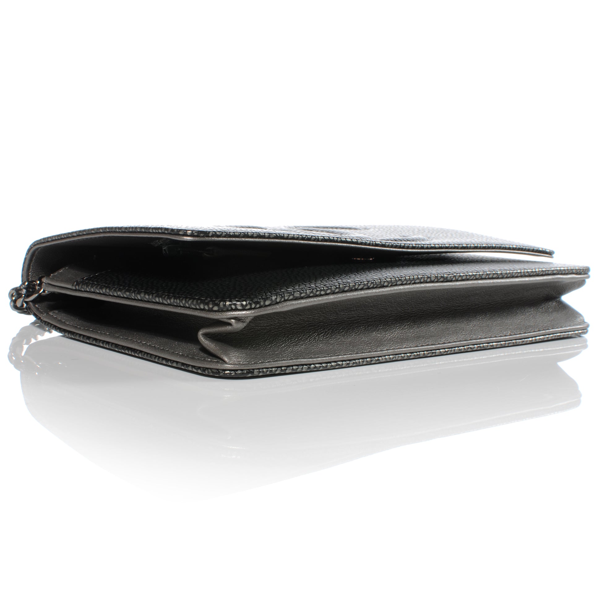 Chanel Caviar Wallet on Chain WOC Metallic 4 of 9