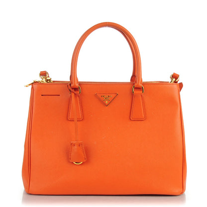 Prada Saffiano Medium Galleria Double Zip Tote Papaya 1 of 8