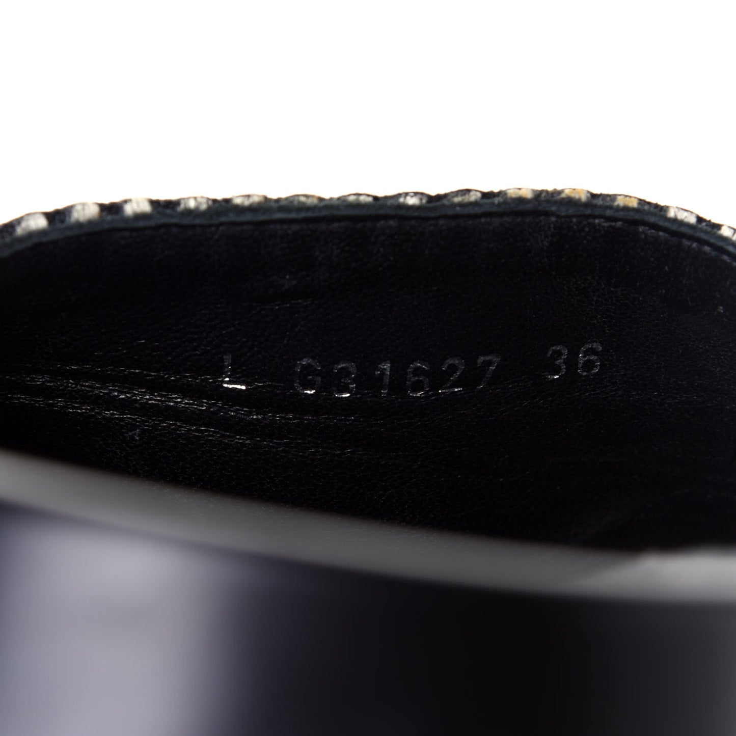 Tweed Lambskin Chain Flat Sandals 36 White Black