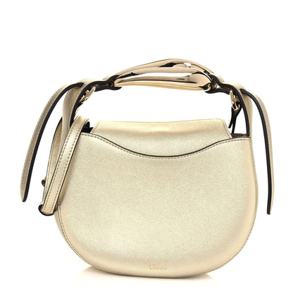 Chloe Metallic Small Grain Calfskin Kiss Bag Gold 1 of 11